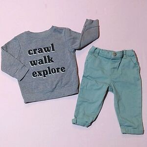 Garanimals Girls 6-9 Months Outfit Sweater, Jeans